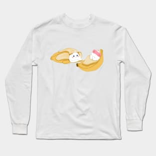 Sleeping Couple Banana _ Bunniesmee Long Sleeve T-Shirt